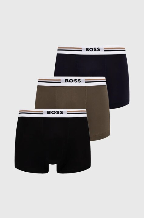 BOSS boxeri 3-pack barbati, culoarea negru, 50492200