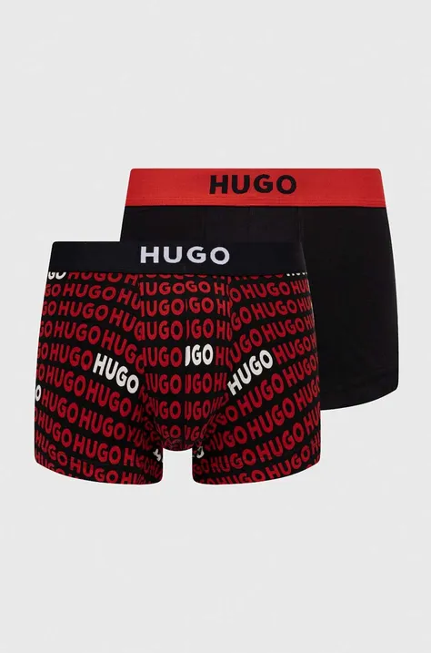 Bokserice HUGO 2-pack za muškarce, boja: crvena