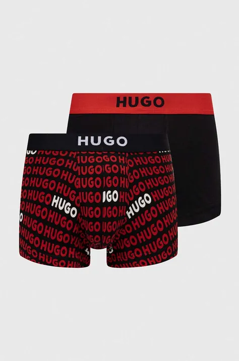 HUGO bokserki 2-pack męskie kolor czerwony