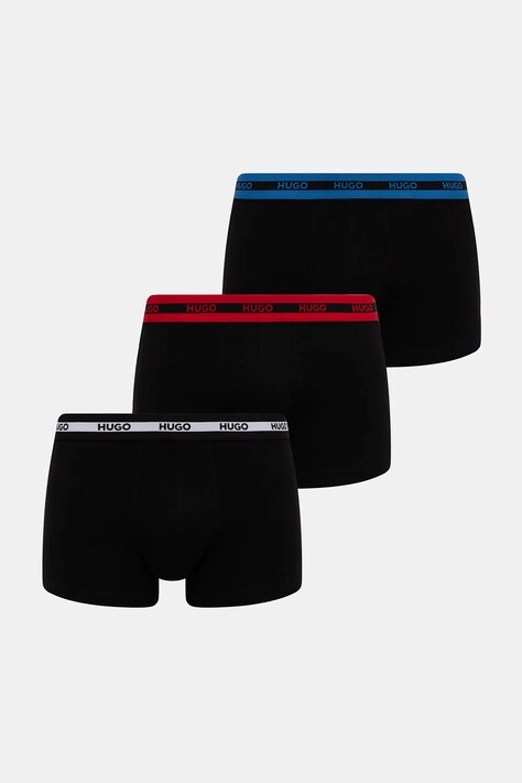 HUGO bokserki 3-pack męskie kolor czarny 50492375