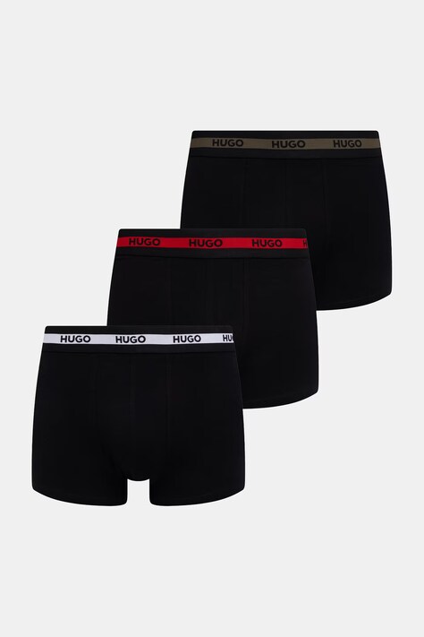 HUGO bokserki dopasowane męskie bawełniane z elastanem TRIPLET PLANET 3-pack multicolor 50492375