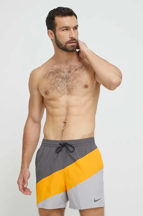 Kratke hlače za kupanje Nike boja: siva