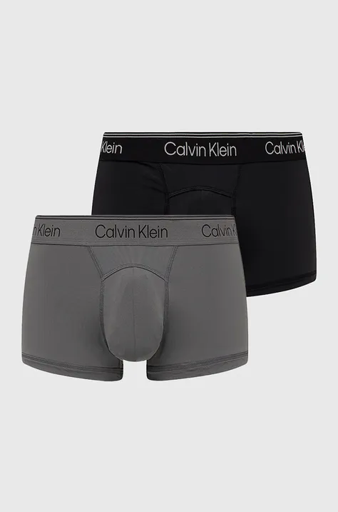 Boxerky Calvin Klein Underwear 2-pak pánske, šedá farba