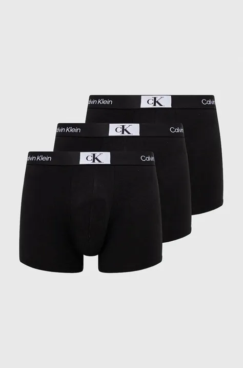 Calvin Klein Underwear boxeri 3-pack bărbați, culoarea negru 000NB3529A