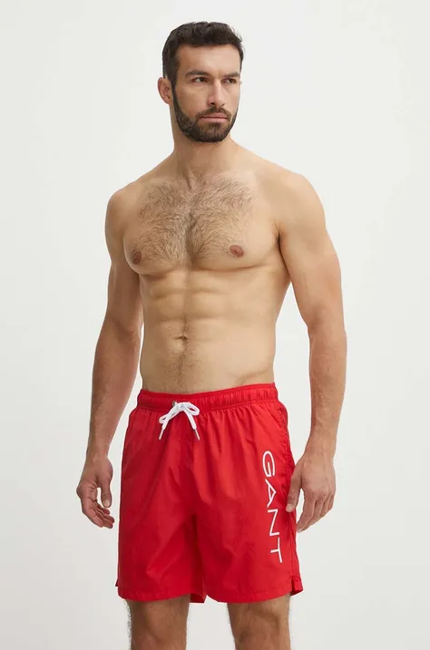 Kratke hlače za kupanje Gant boja: crvena