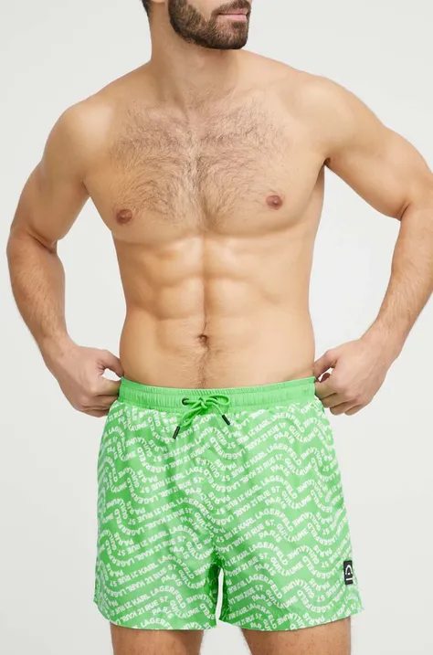 Karl Lagerfeld szorty kąpielowe kolor zielony