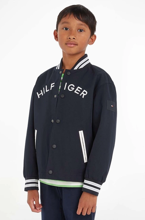 Tommy Hilfiger geaca bomber pentru copii culoarea albastru marin