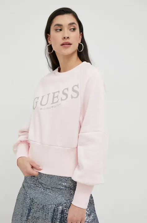 Bluza Guess ženska, roza barva