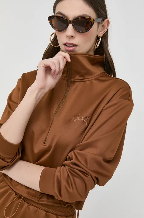 Кофта Guess жіноча колір коричневий однотонна