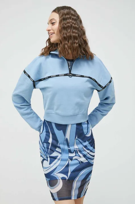 Bombažen pulover HUGO ženska