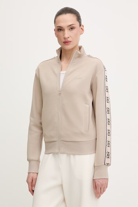Guess bluza BRITNEY damska kolor beżowy z aplikacją V2YQ16 KB3P2