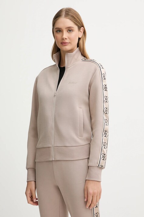 Guess bluza BRITNEY damska kolor beżowy z aplikacją V2YQ16 KB3P2