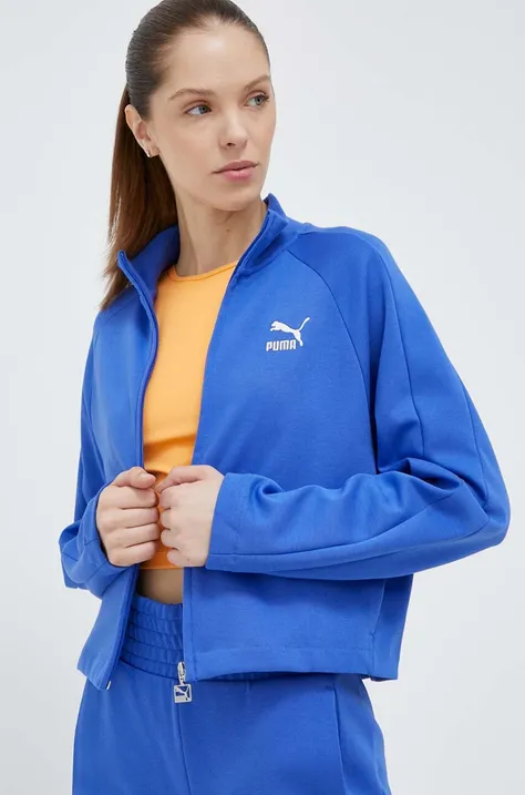 Puma sweatshirt women's blue color