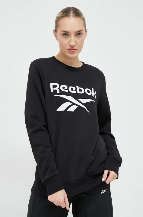 Μπλούζα Reebok χρώμα: μαύρο