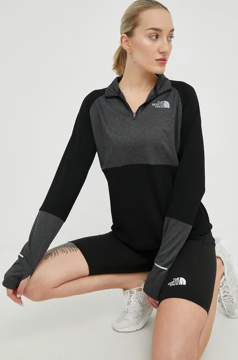The North Face bluza sportowa damska kolor czarny wzorzysta