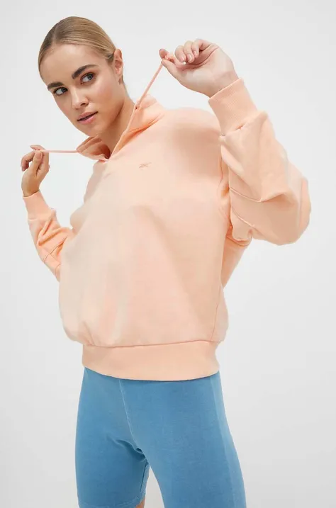 Bombažen pulover Reebok Classic ženska, oranžna barva