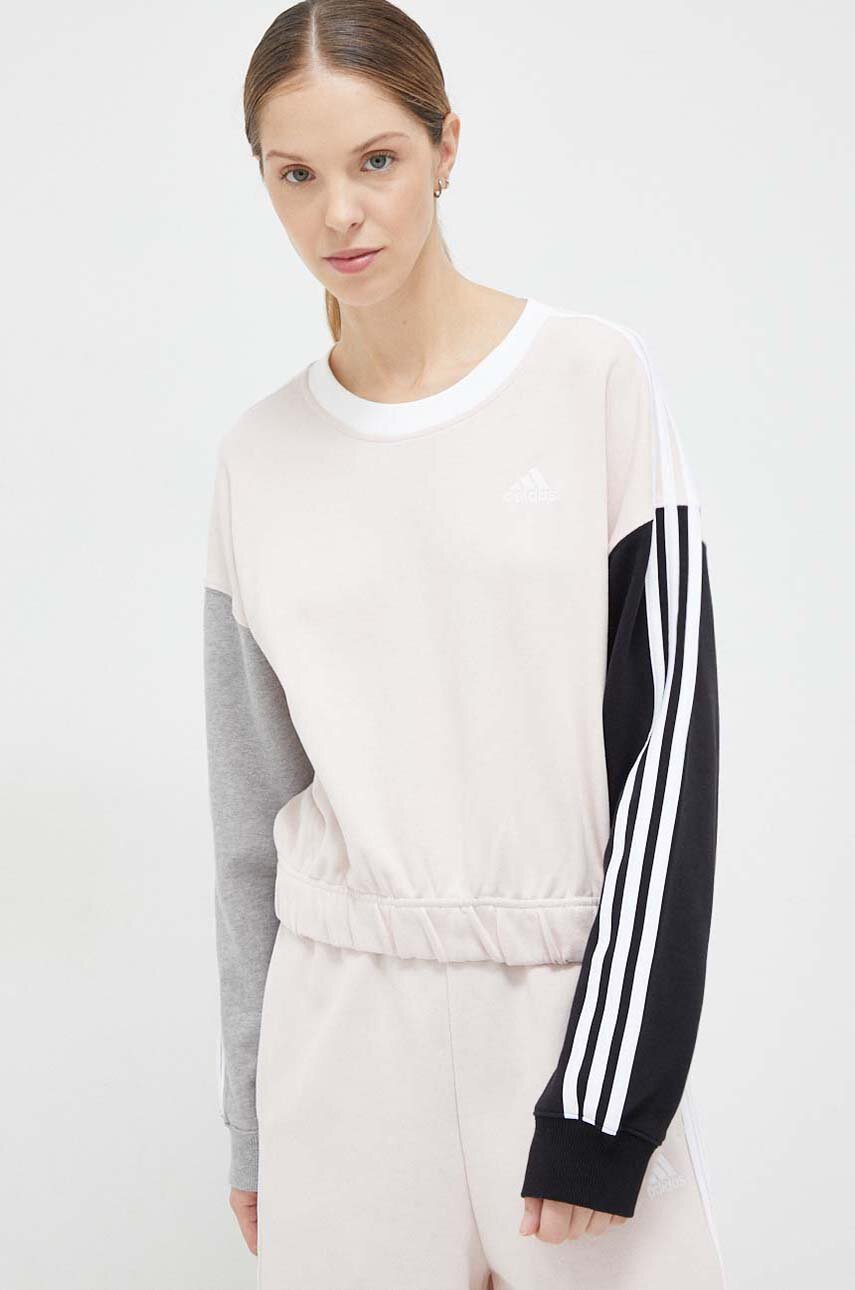 Кофта adidas жіноча колір рожевий візерунок