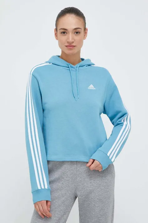 Хлопковая кофта adidas женская с капюшоном с аппликацией