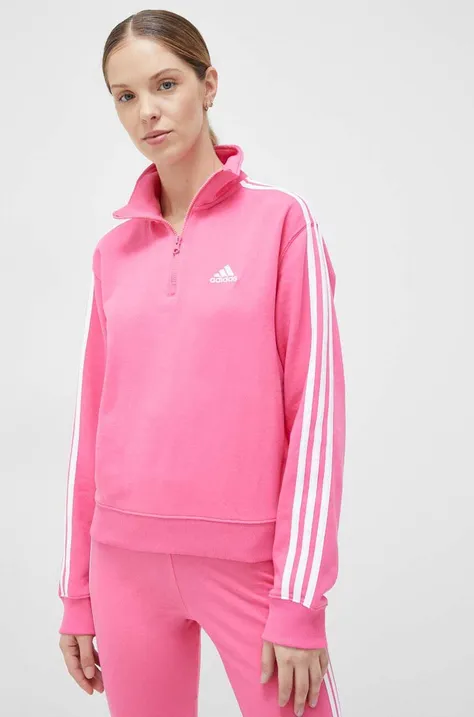 Кофта adidas женская цвет розовый узор
