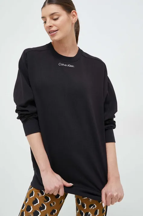 Calvin Klein Performance bluză trening CK Athletic culoarea negru, cu imprimeu