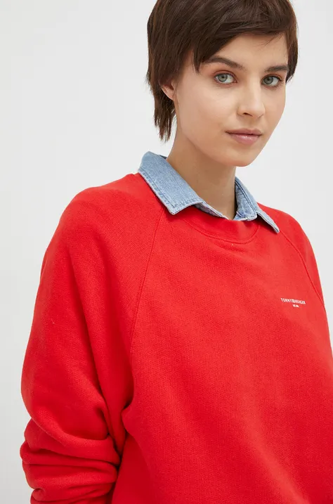 Tommy Hilfiger bluza damska kolor czerwony z nadrukiem