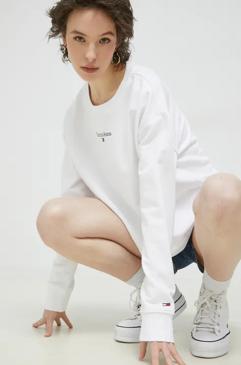 Кофта Tommy Jeans жіноча колір білий з принтом