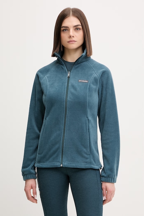 Columbia bluza sportowa Benton Springs kolor turkusowy gładka 1372111