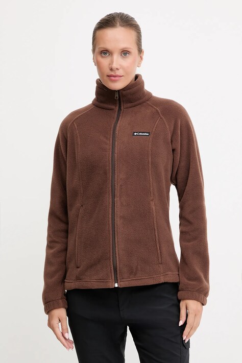 Columbia bluza sportowa Benton Springs kolor brązowy gładka 1372111