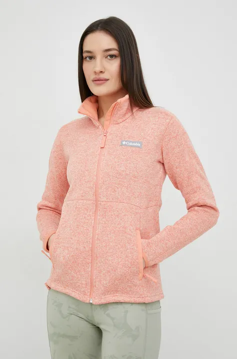 Columbia hanorac Sweater Weather femei, culoarea portocaliu, melanj