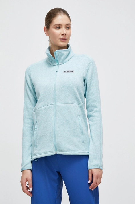 Columbia bluza sportowa Sweater Weather kolor turkusowy melanżowa