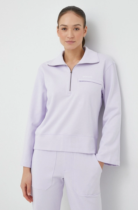 Columbia bluza femei, culoarea violet, neted