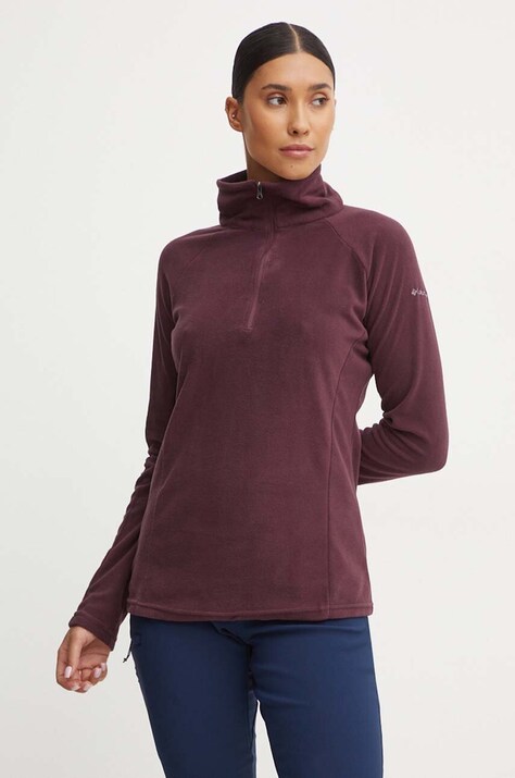 Спортивная кофта Columbia Glacial IV женская цвет бордовый однотонная