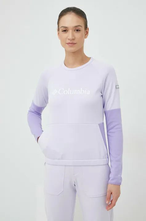 Спортивная кофта Columbia Windgates цвет фиолетовый узор