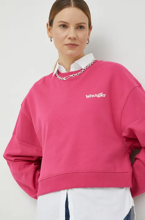 Pulover Wrangler ženski, roza barva