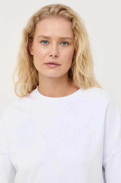 Armani Exchange bluza damska kolor biały gładka