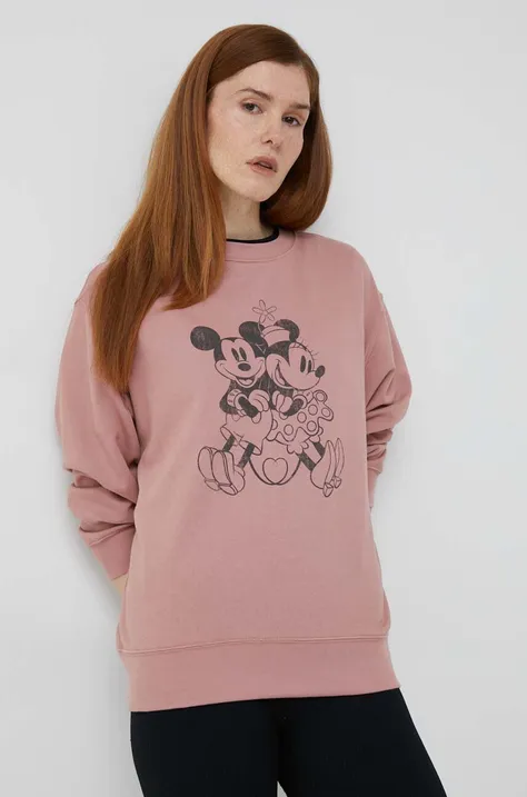 Dukserica GAP x Disney za žene, boja: ružičasta, s tiskom