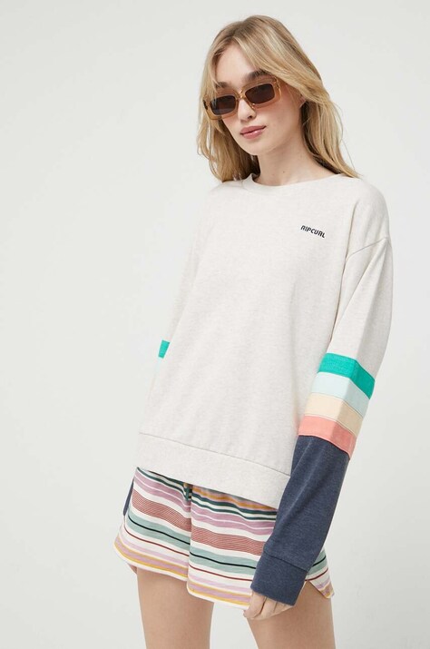 Rip Curl bluza damska kolor beżowy wzorzysta