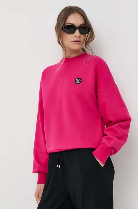 PLEIN SPORT bluza damska kolor różowy z nadrukiem