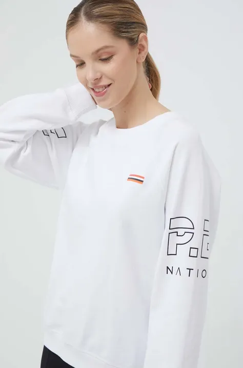 Βαμβακερή μπλούζα P.E Nation γυναικεία, χρώμα: άσπρο