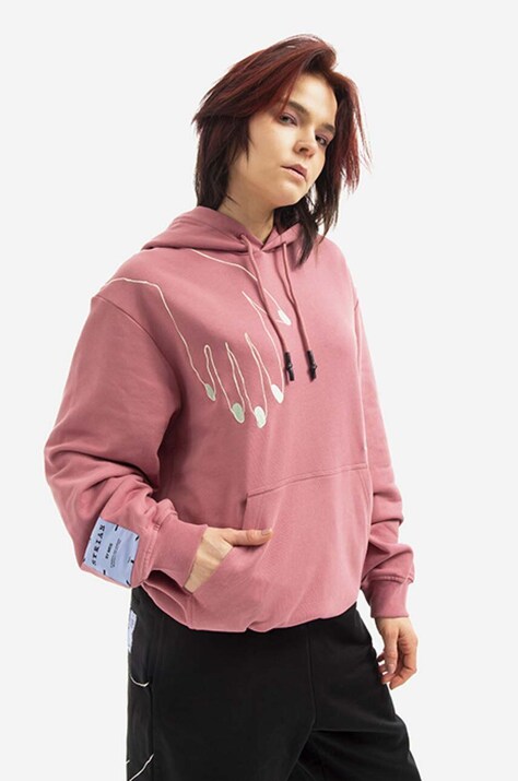 MCQ cotton sweatshirt women's pink color