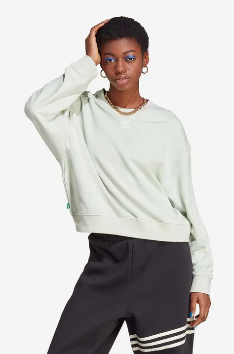 Кофта adidas ESS Sweater жіноча колір зелений однотонна IC1823-green