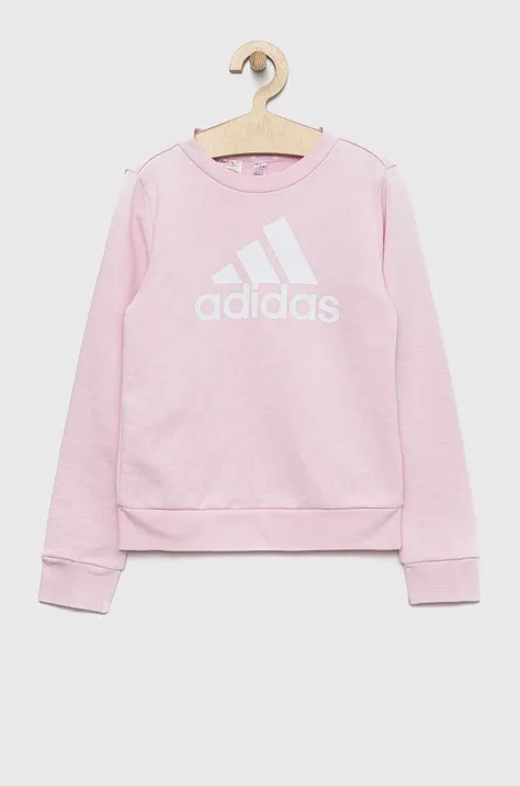 adidas bluza dziecięca G BL kolor różowy z nadrukiem