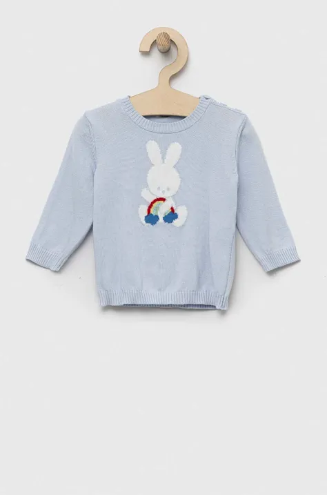 Bombažni pulover za dojenčke United Colors of Benetton