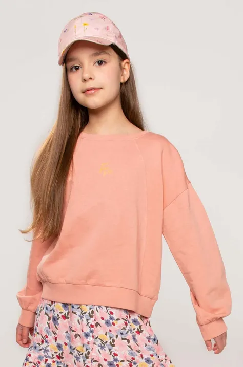 Παιδική βαμβακερή μπλούζα Coccodrillo χρώμα: ροζ