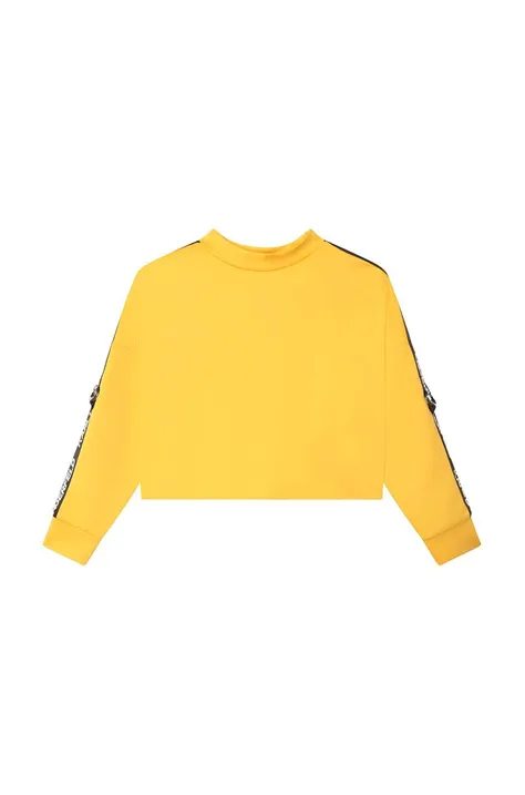 Karl Lagerfeld bluza dziecięca kolor żółty z aplikacją
