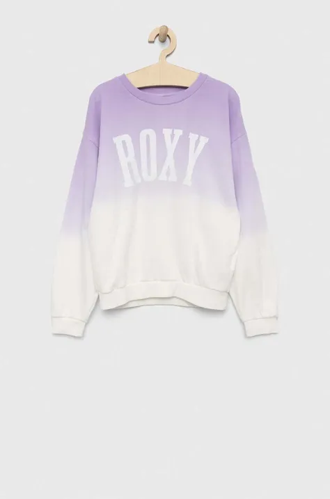 Roxy bluza dziecięca kolor fioletowy wzorzysta
