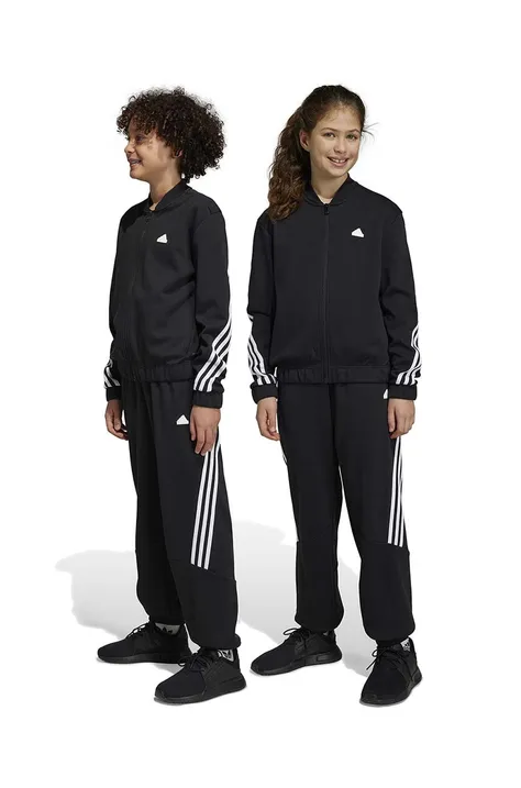 Detská tepláková súprava adidas U FI 3S TGTH čierna farba