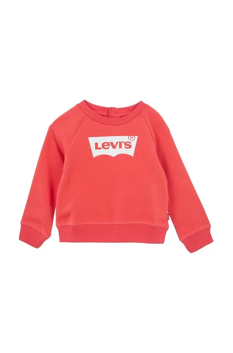 Levi's bluza niemowlęca kolor czerwony z nadrukiem