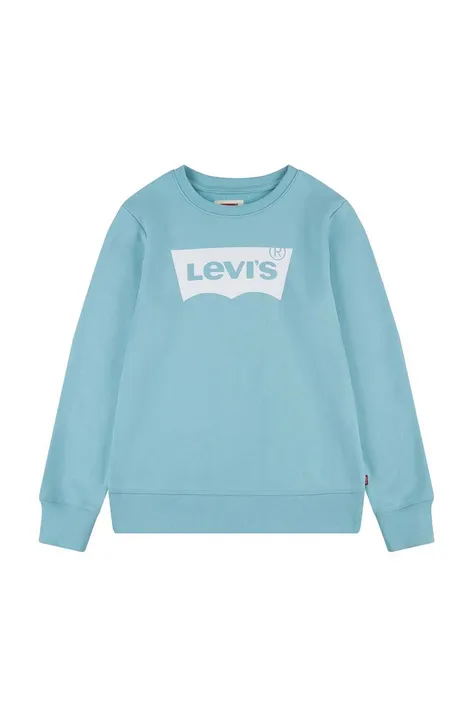 Otroški pulover Levi's turkizna barva