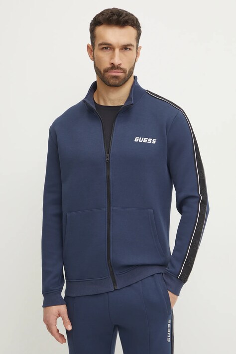 Кофта Guess чоловіча колір синій з принтом